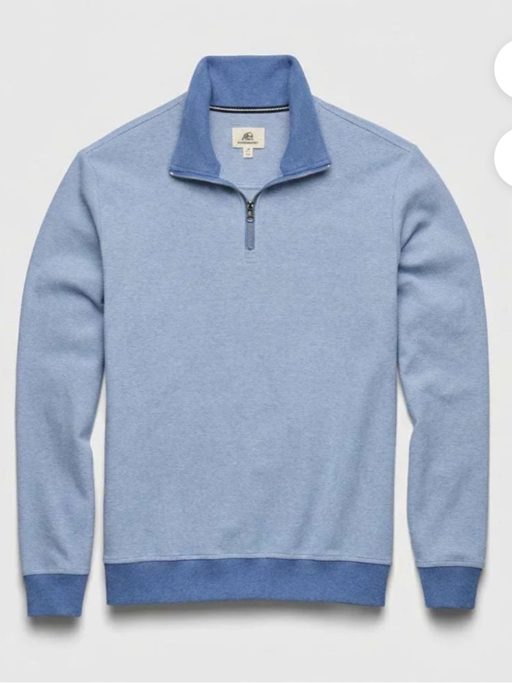 NWT Surfside Supply Bobby Stripe FLEECE QUARTER ZIP - SAPPHIRE BLUE